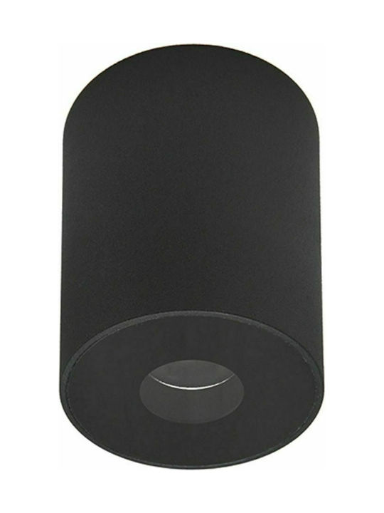 Zambelis Lights Σποτ Οροφής Εξωτερικού Χώρου με Ενσωματωμένο LED σε Μαύρο Χρώμα S112